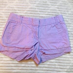 J Crew Lilac Purple 100% Cotton Broken In Chino Shorts Womens size 0 25 lavender